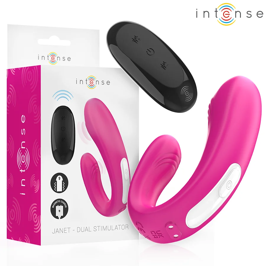 Intense Janet doppio vibratore coppia rosa 10,2 cm