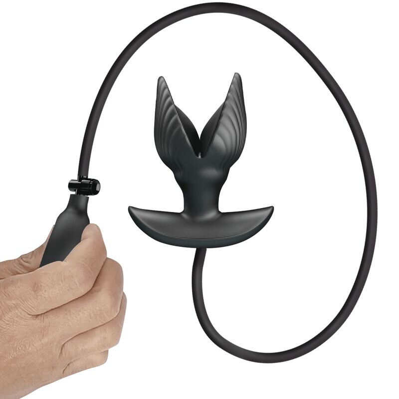 Pretty Love plug gonfiabile vibrante in silicone nero