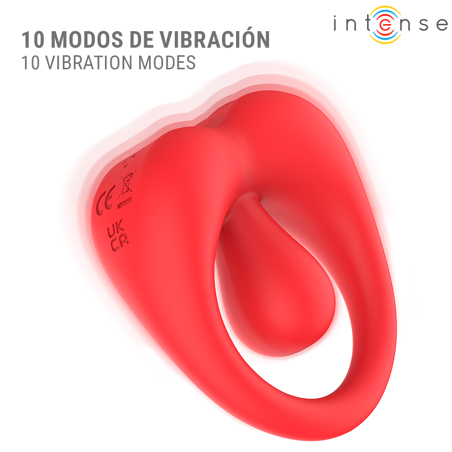 Intense Russell anello vibrante coppia rosso silicone