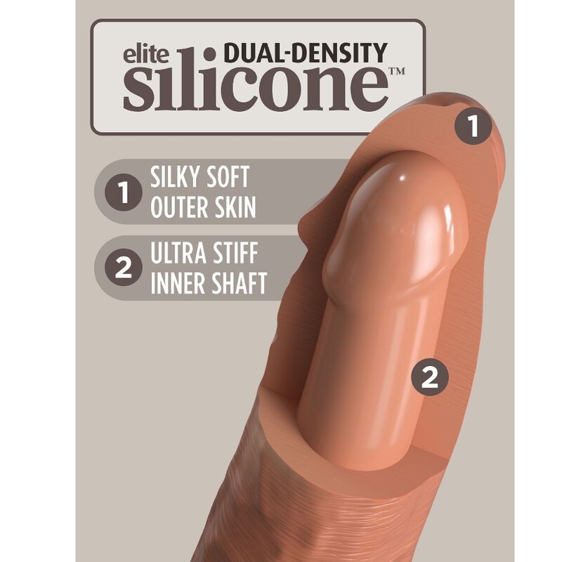 Pipedream King Cock Elite dildo 20,3 cm caramel morbido