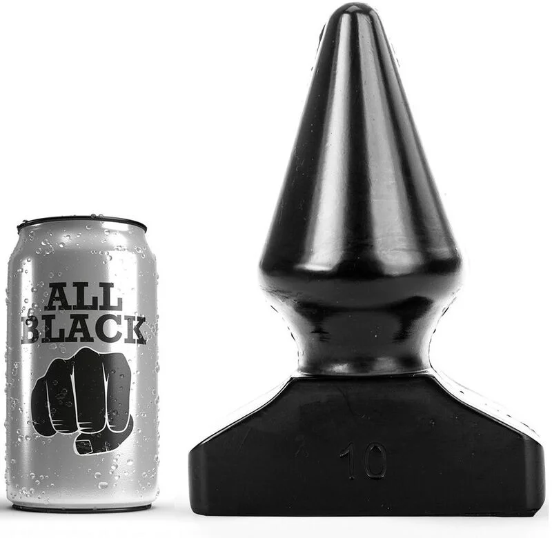 All Black Plug conico 20,5 cm plug anale diametro 9 cm