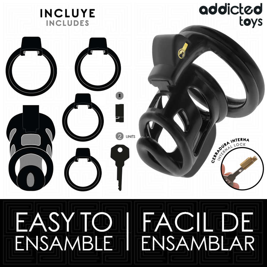 Frutille Gilden Cage 8,5 cm gabbia castità metallo con lucchetto