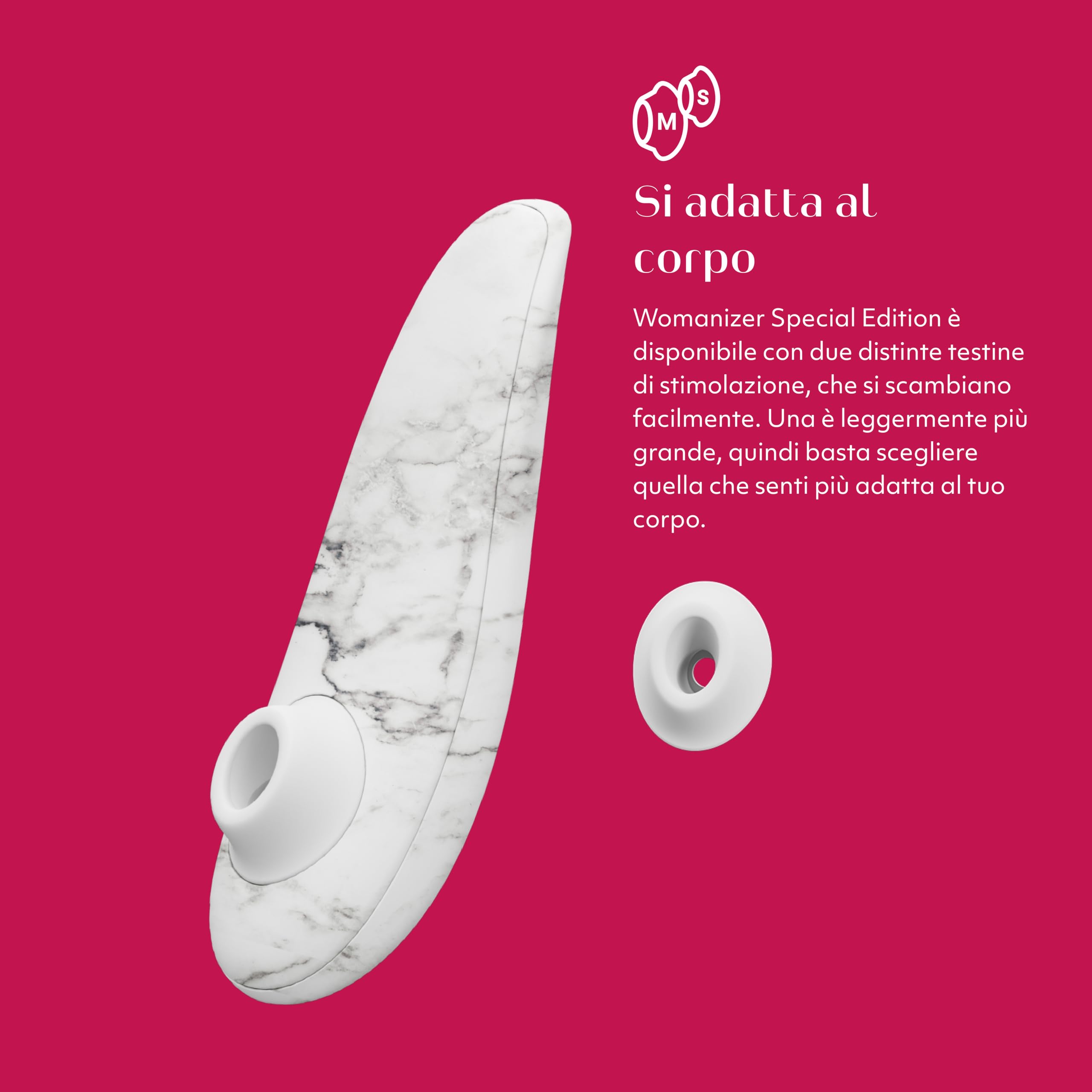 Womanizer Marilyn Monroe stimolatore clitorideo bianco marmo 10 intensità
