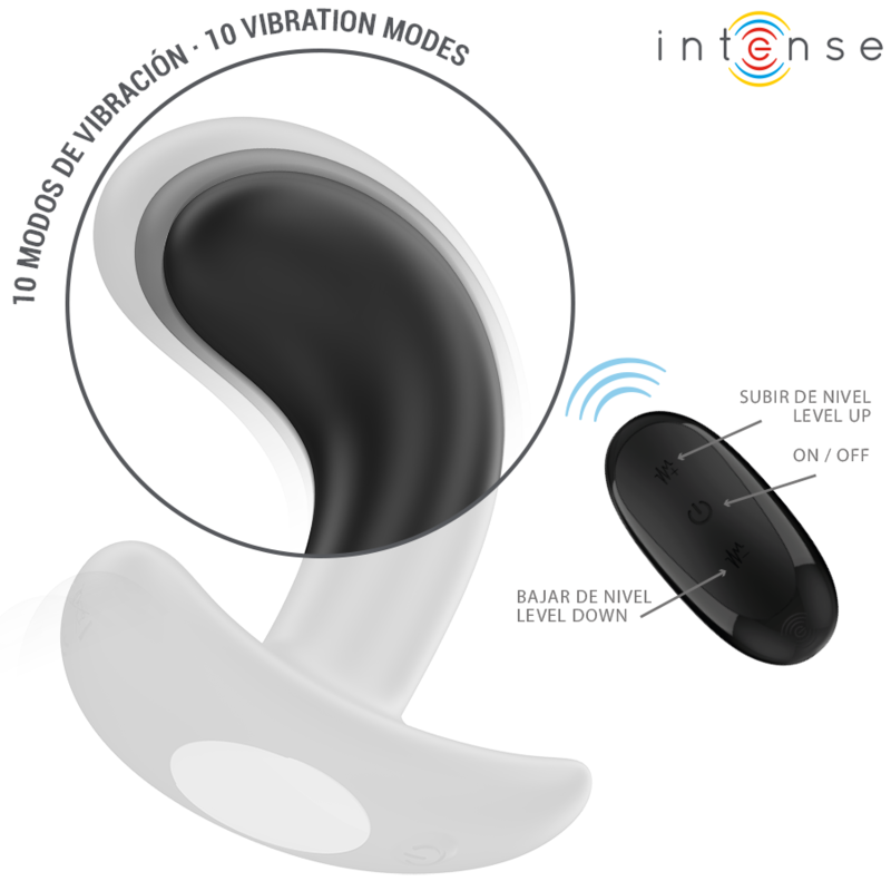 Intense Chandler plug vibrante nero telecomando 9 cm