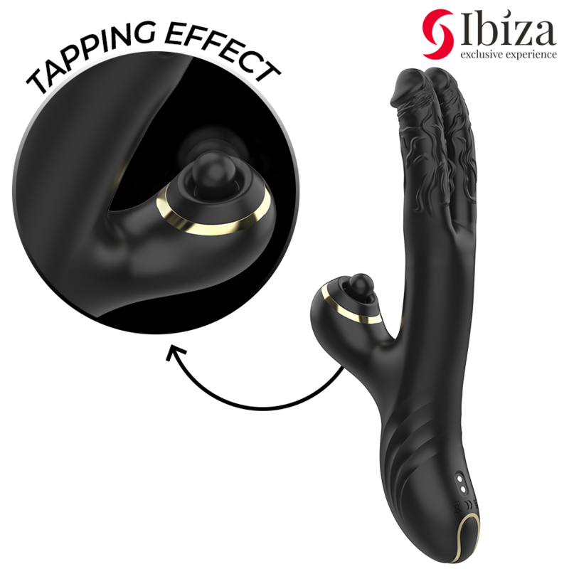 Ibiza Sex Toys Two Dragons Rabbit Vibratore Nero