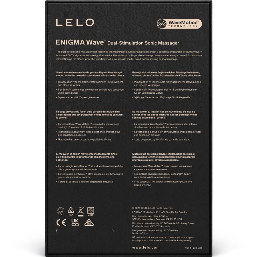 LELO Enigma Wave stimolatore doppia azione viola ricaricabile