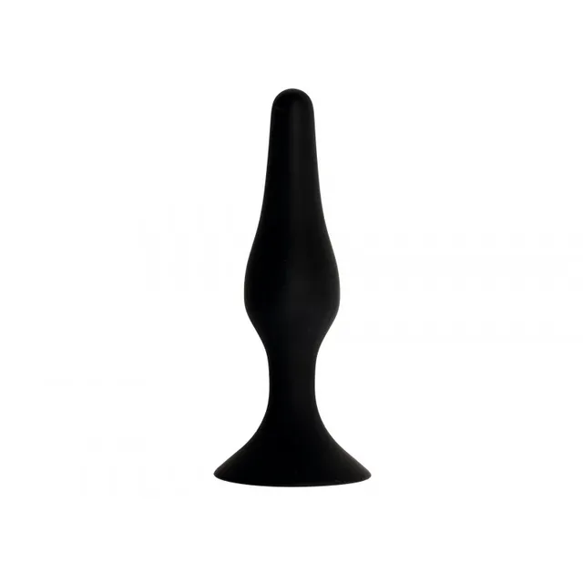 Love Hit E4 plug anale nero silicone ventosa