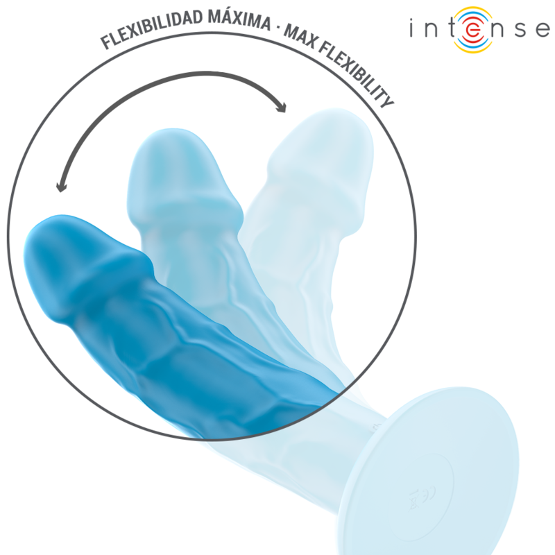 Intense Phoebe Blu vibratore 17 cm silicone morbido
