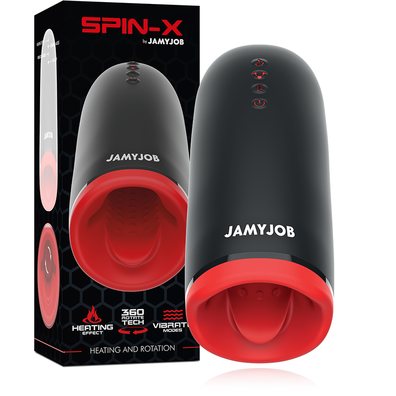 JamyJob Spin-X Masturbatore Riscaldante Rotante Silicone