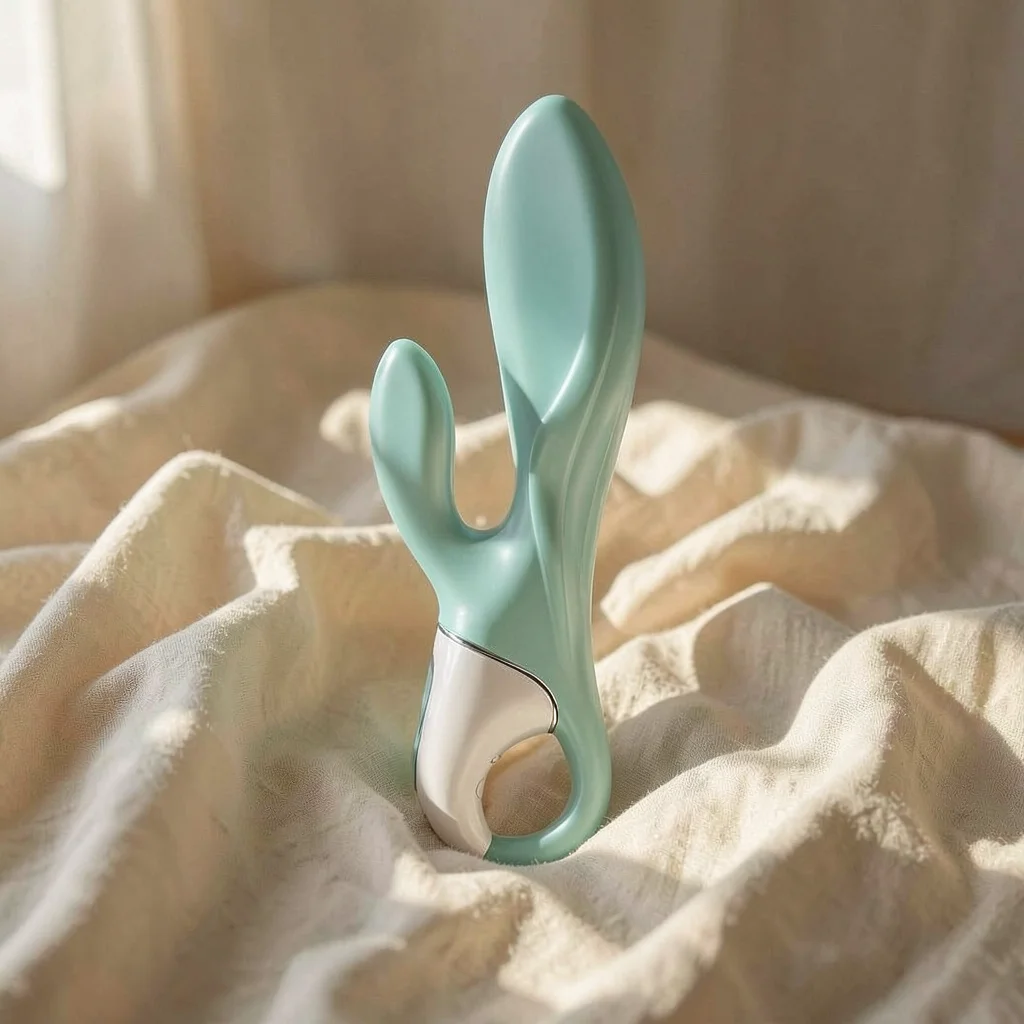 Satisfyer Air Pump Bunny 5+ vibratore rabbit verde gonfiabile