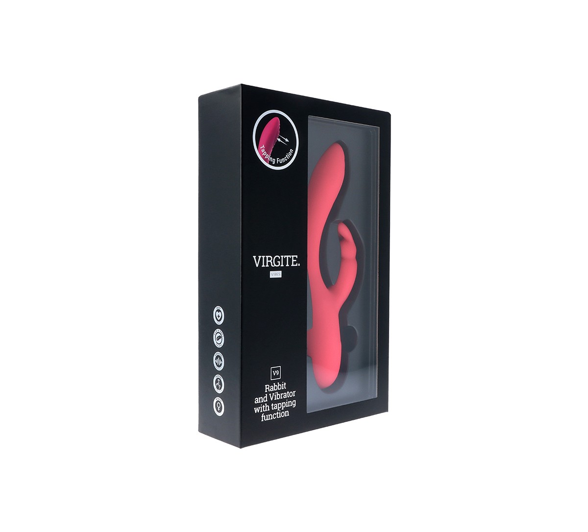 Love Hit by Virgite V9 vibratore ricaricabile rosa tapping