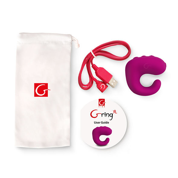 G-Vibe GringXL anello vibrante lampone ricaricabile
