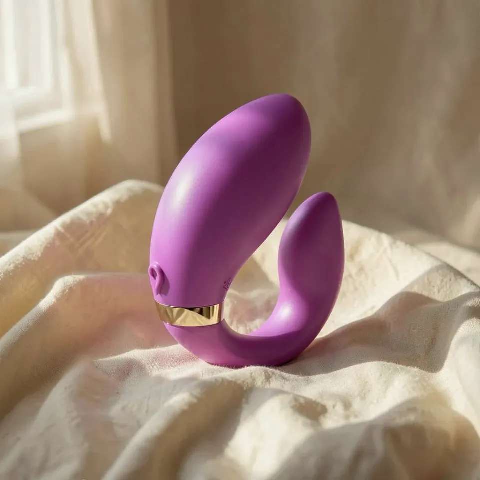 Armony Mezzaluna Viola vibratore di coppia con telecomando