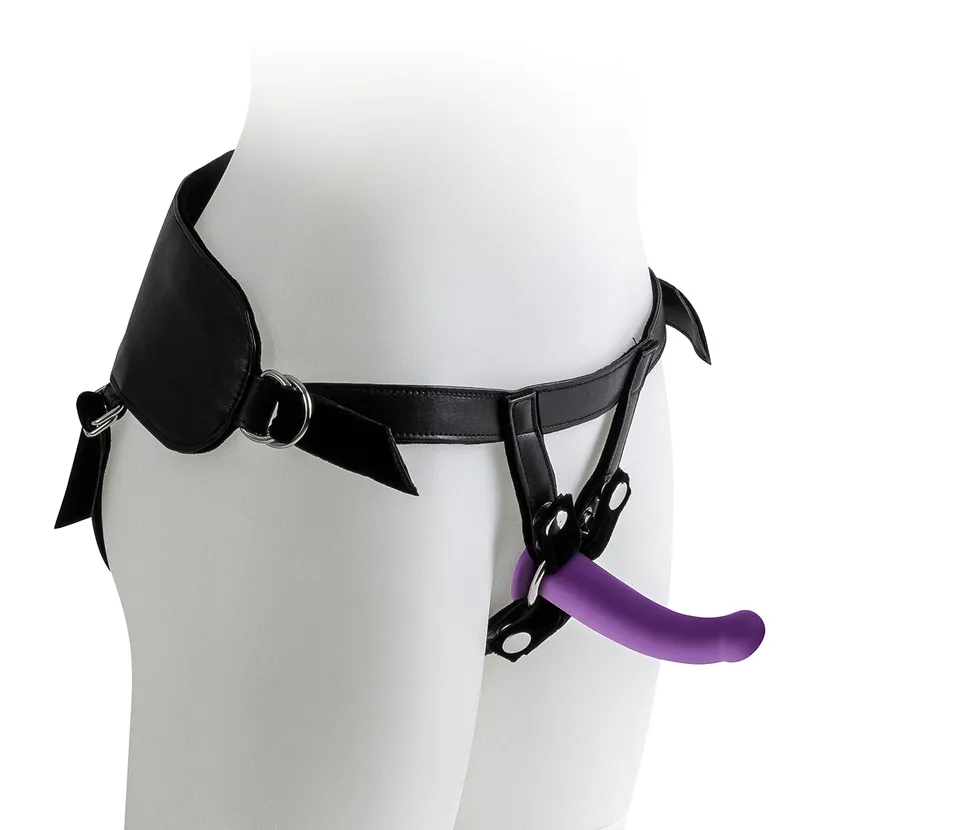 Love Hit harness con dildo viola taglia S curvo
