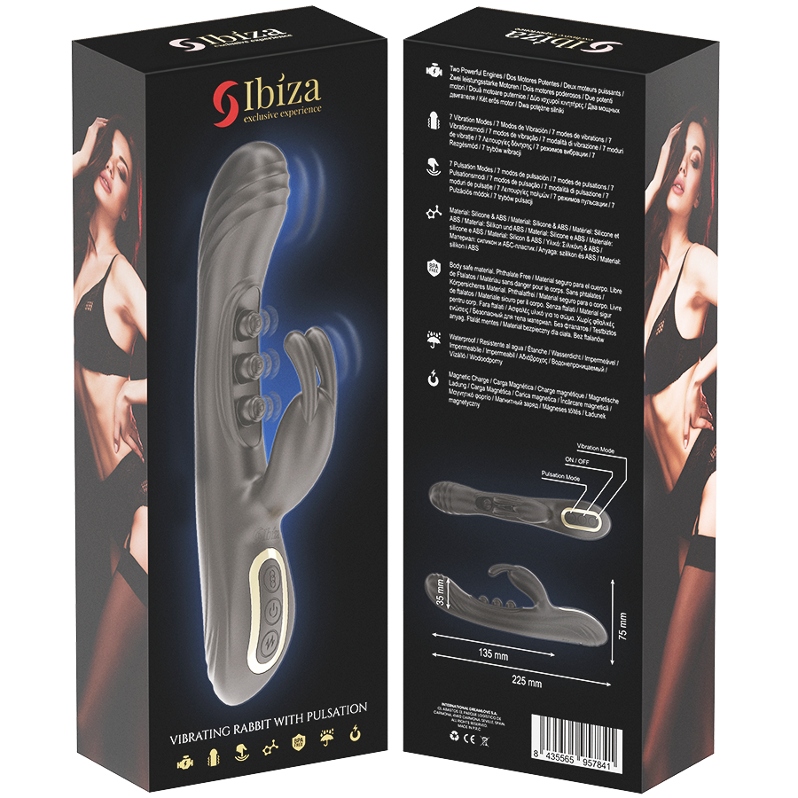 Frutille Ibiza Rabbit Pulsante vibratore doppio motore