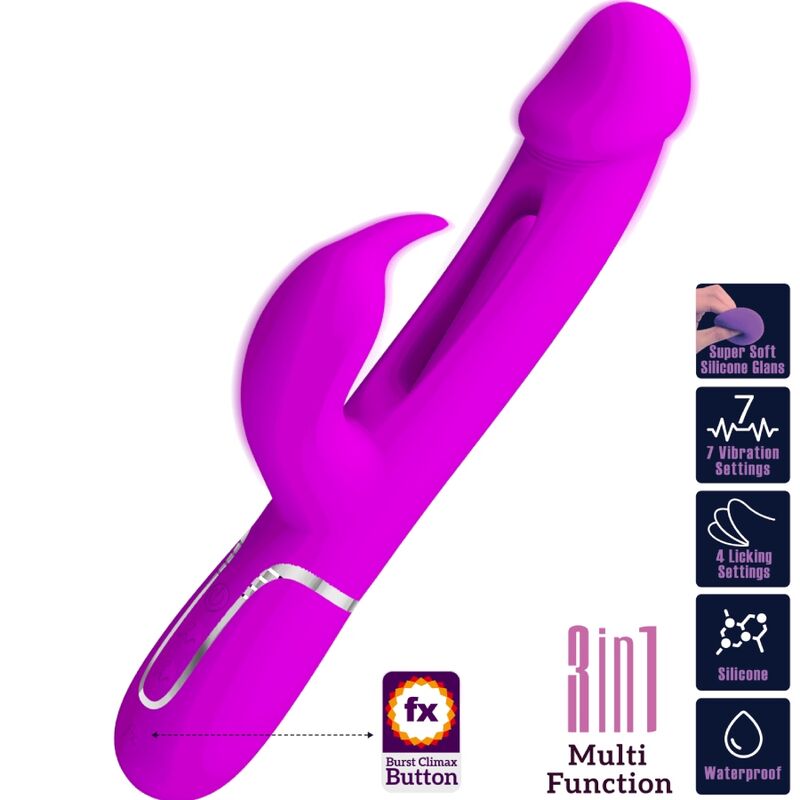 Pretty Love Dejon Vibratore Fucsia Spinta e Rotazione