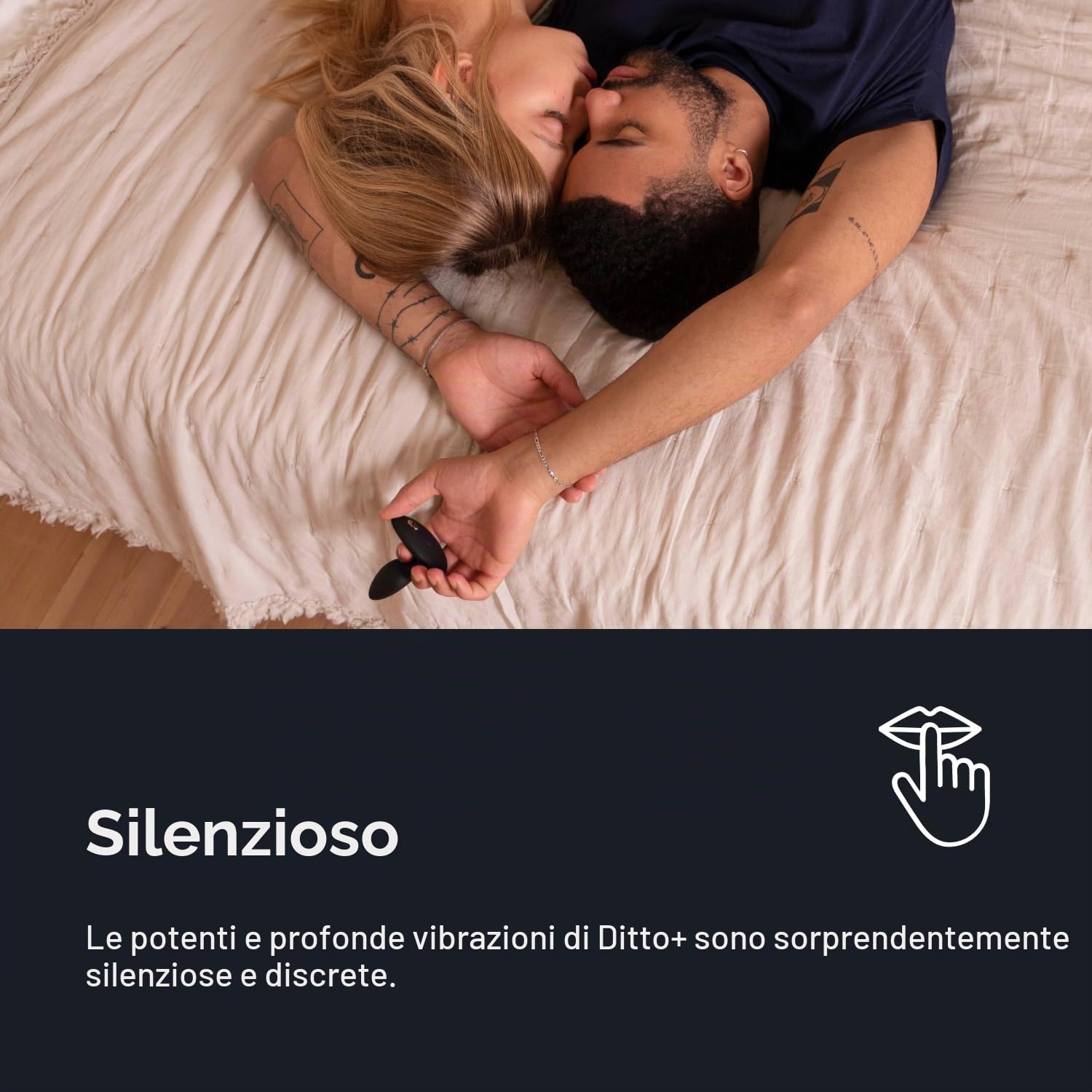 We-Vibe Ditto+ Plug Anale Vibrante Nero 10 modalità