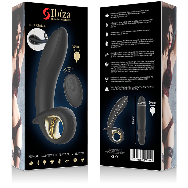 Ibiza Inflatable Vibrator gonfiabile punto G con telecomando