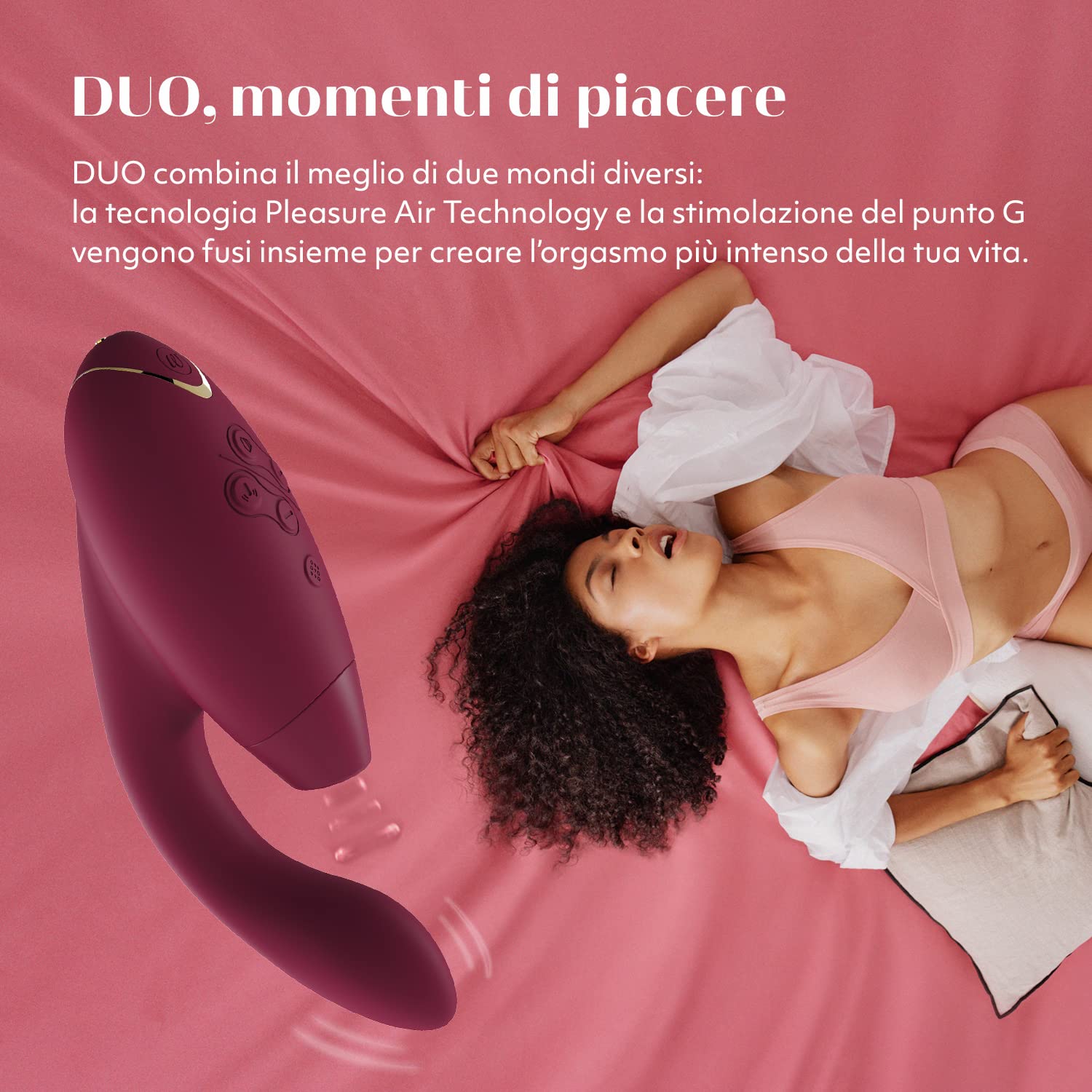 Womanizer Duo 1 rabbit vibratore rossa doppia stimolazione