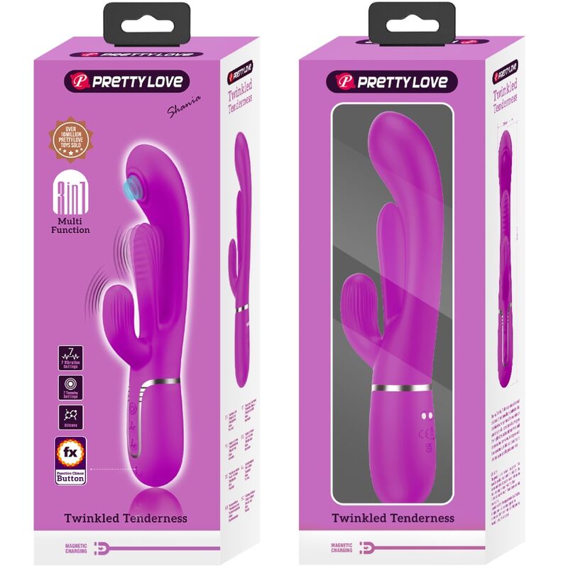 Pretty Love Shania vibratore rabbit con linguetta 7+7