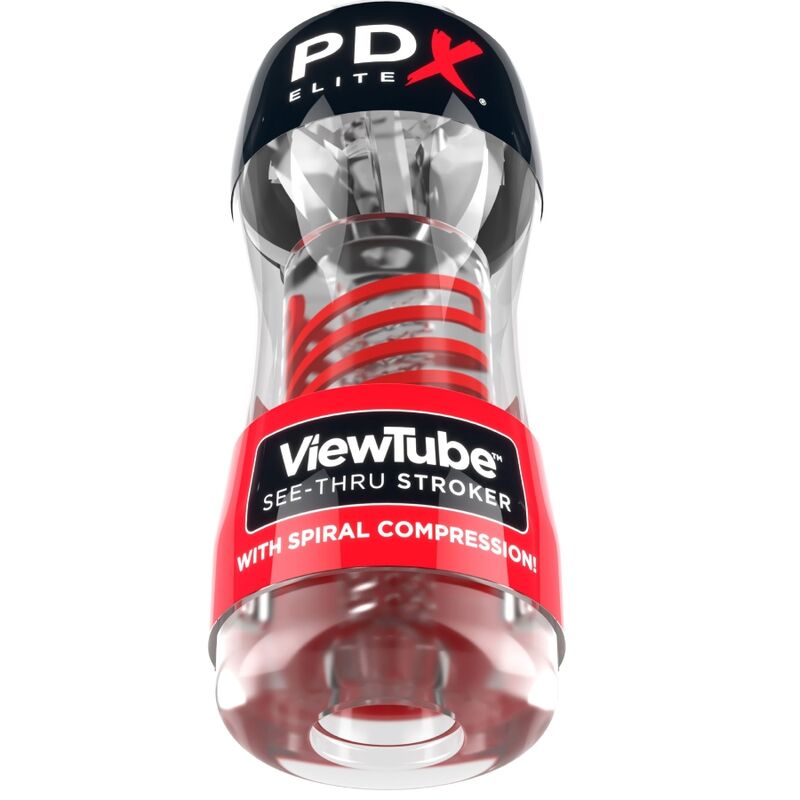 PDX Elite ViewTube 2 Spiral masturbatore trasparente 17cm
