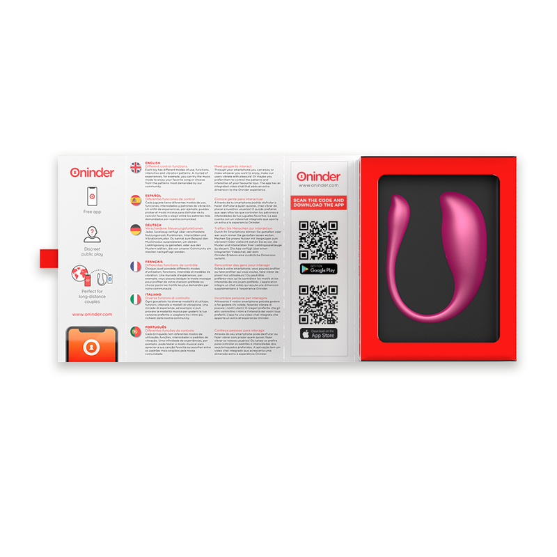 Oninder Egg ovetto vibrante rosa con app