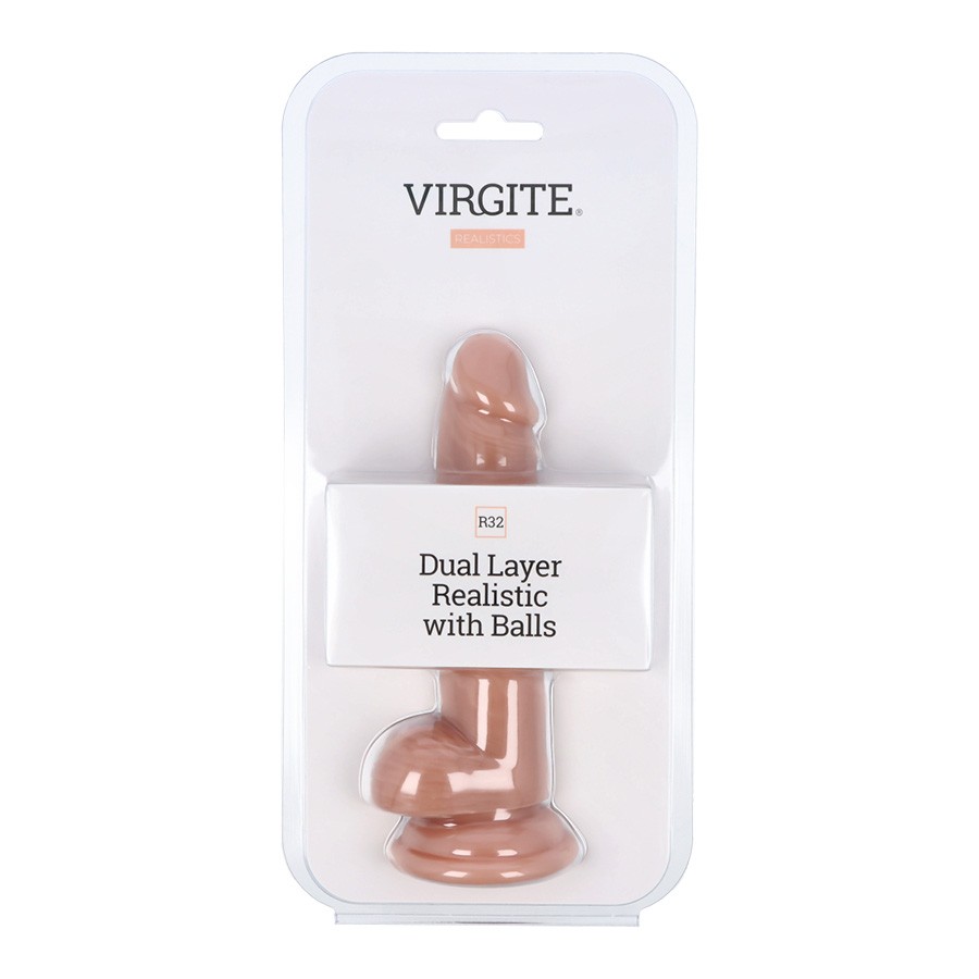 Love Hit by Virgite R32 fallo realistico 17 cm con testicoli morbido