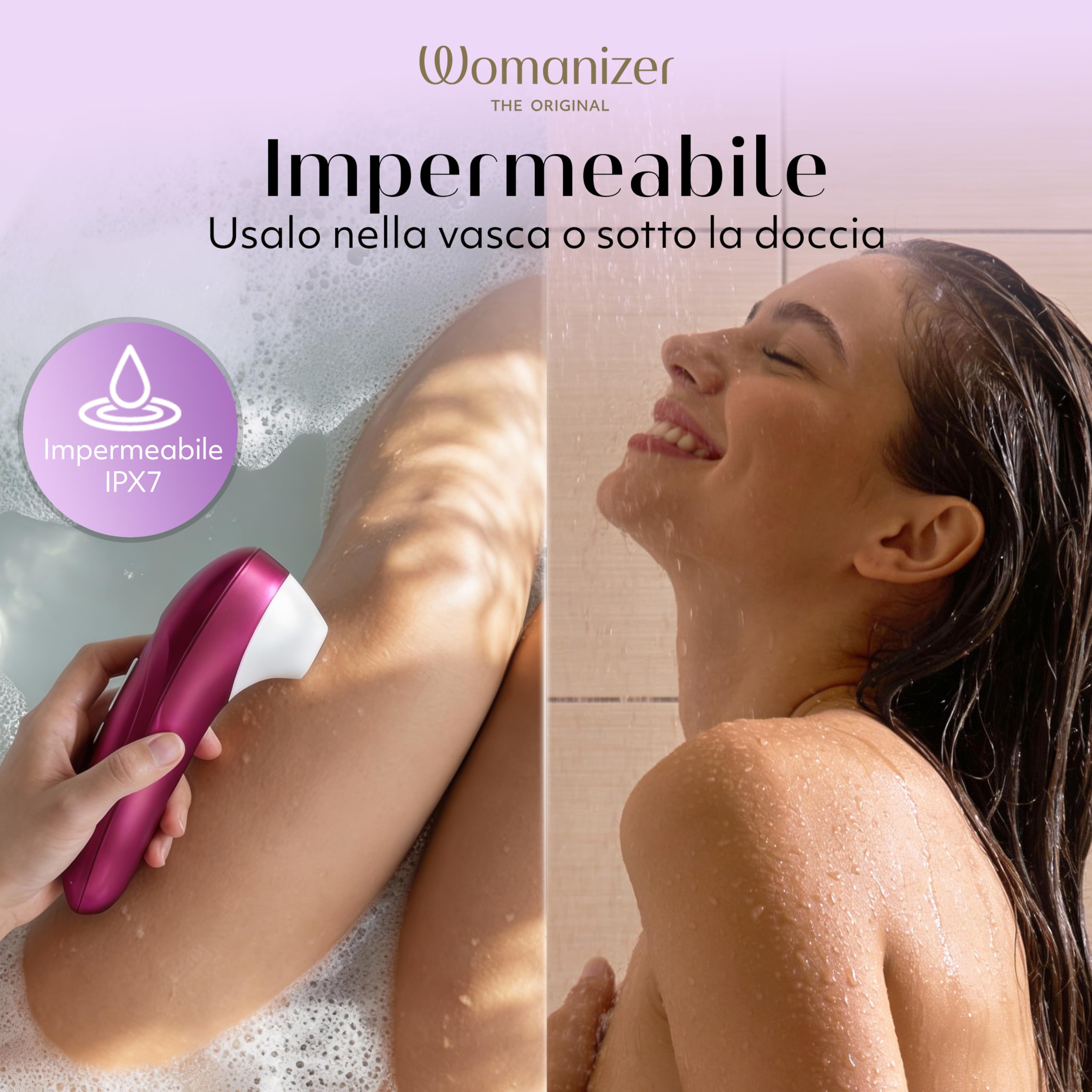 Womanizer Pro stimolatore clitorideo rosa 11 intensità