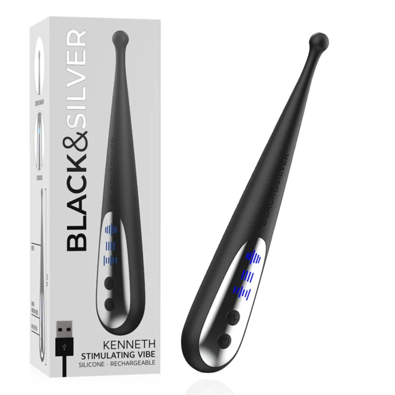 Black&Silver Kenneth Stimulating Vibe stimolatore intimo 19 cm