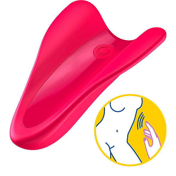 Satisfyer High Fly Fucsia vibratore da dito silicone 2 motori