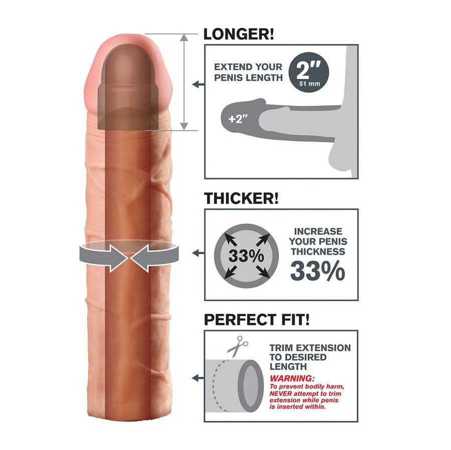 Fantasy X-Tensions Perfect 2 prolunga carne elastica 51 mm