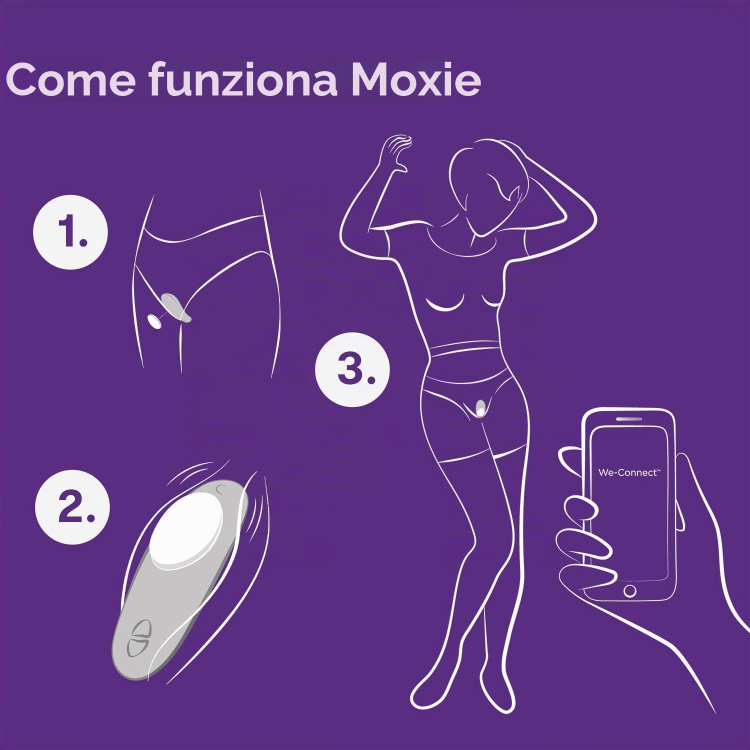 We-Vibe Moxie vibratore indossabile nero con telecomando