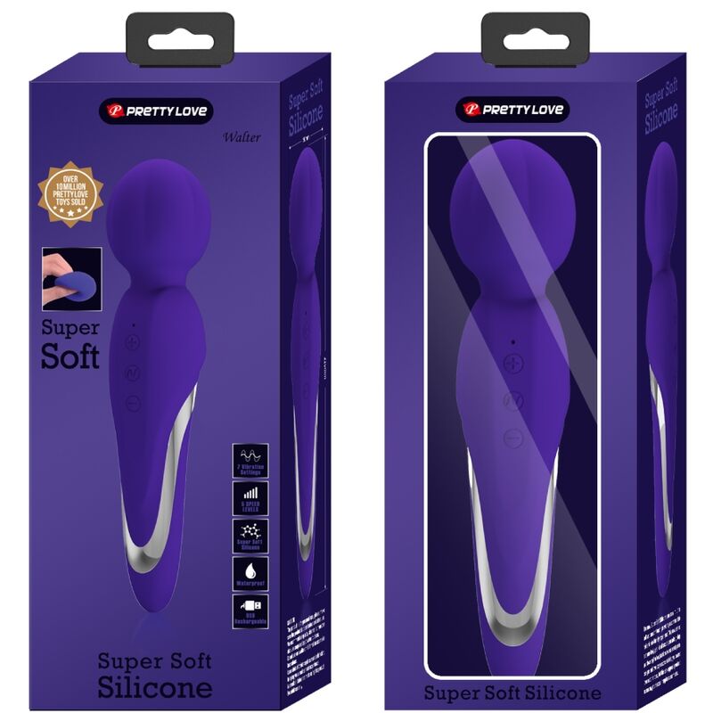 Pretty Love Walter vibratore viola silicone 7 modi