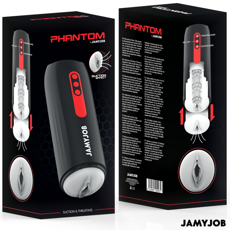 Jamyjob Phantom masturbatore uomo spinta aspirazione