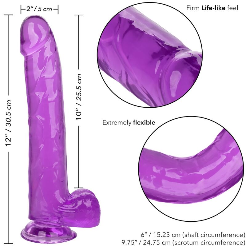 CalExotics Size Queen dildo realistico viola ventosa