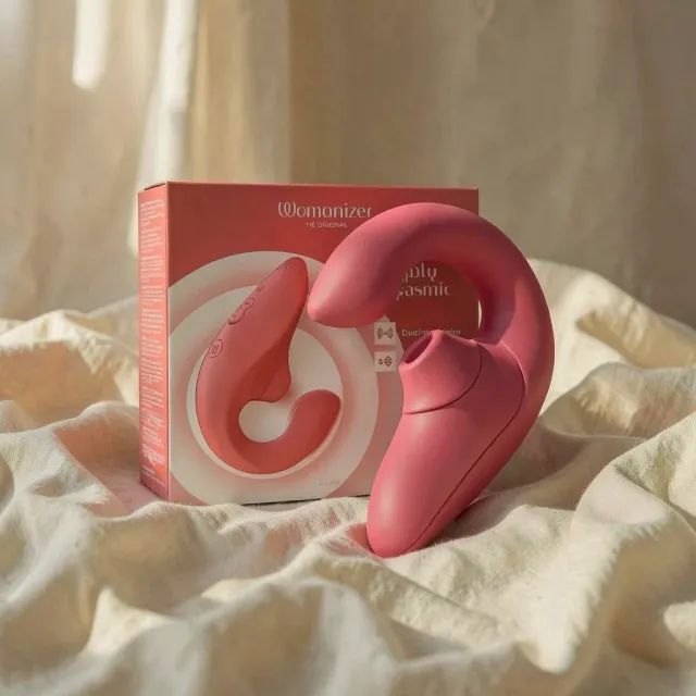 Womanizer Blend Vibrant Rose rabbit clitoride aria + punto G