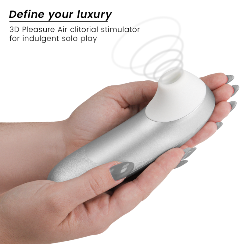 Womanizer Pro stimolatore clitorideo grigio argento 11 intensità