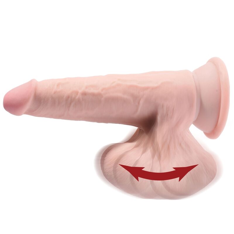King Cock Plus 3D dildo realistico 12,7 cm sfere oscillanti