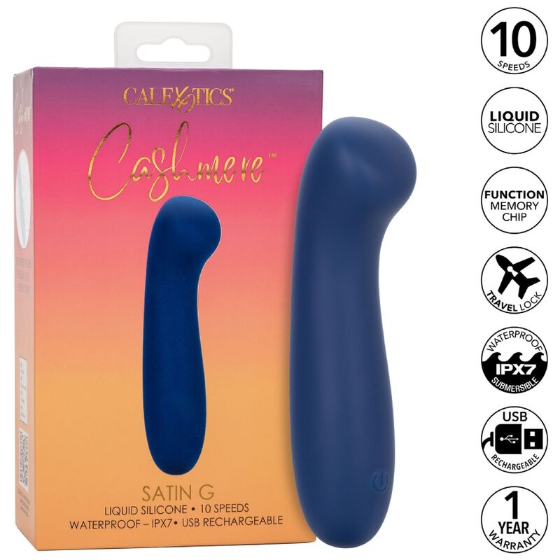 CalExotics Cashmere Satin G vibratore blu 10 velocità