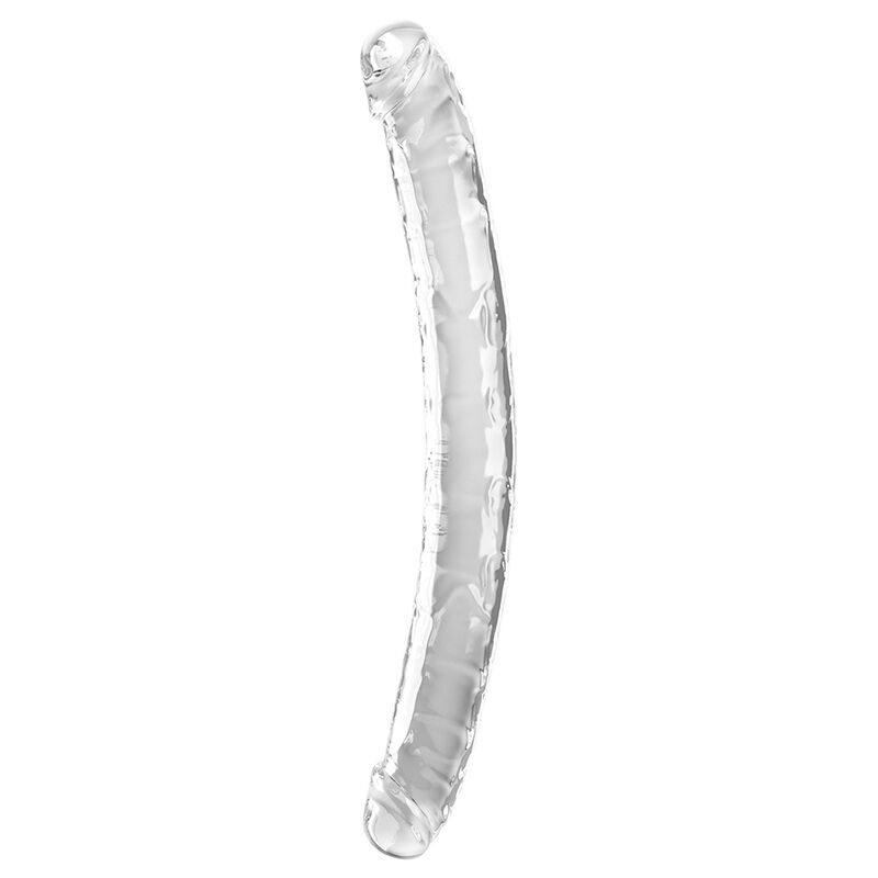 Pipedream King Cock Clear Double Trouble dildo doppio 46 cm