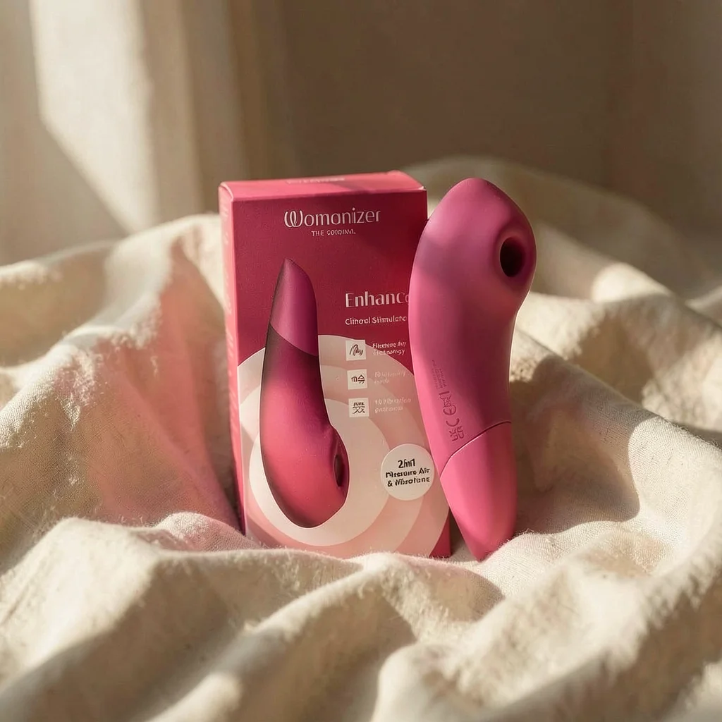 Womanizer Enhance stimolatore clitoride rosa vibrante aria
