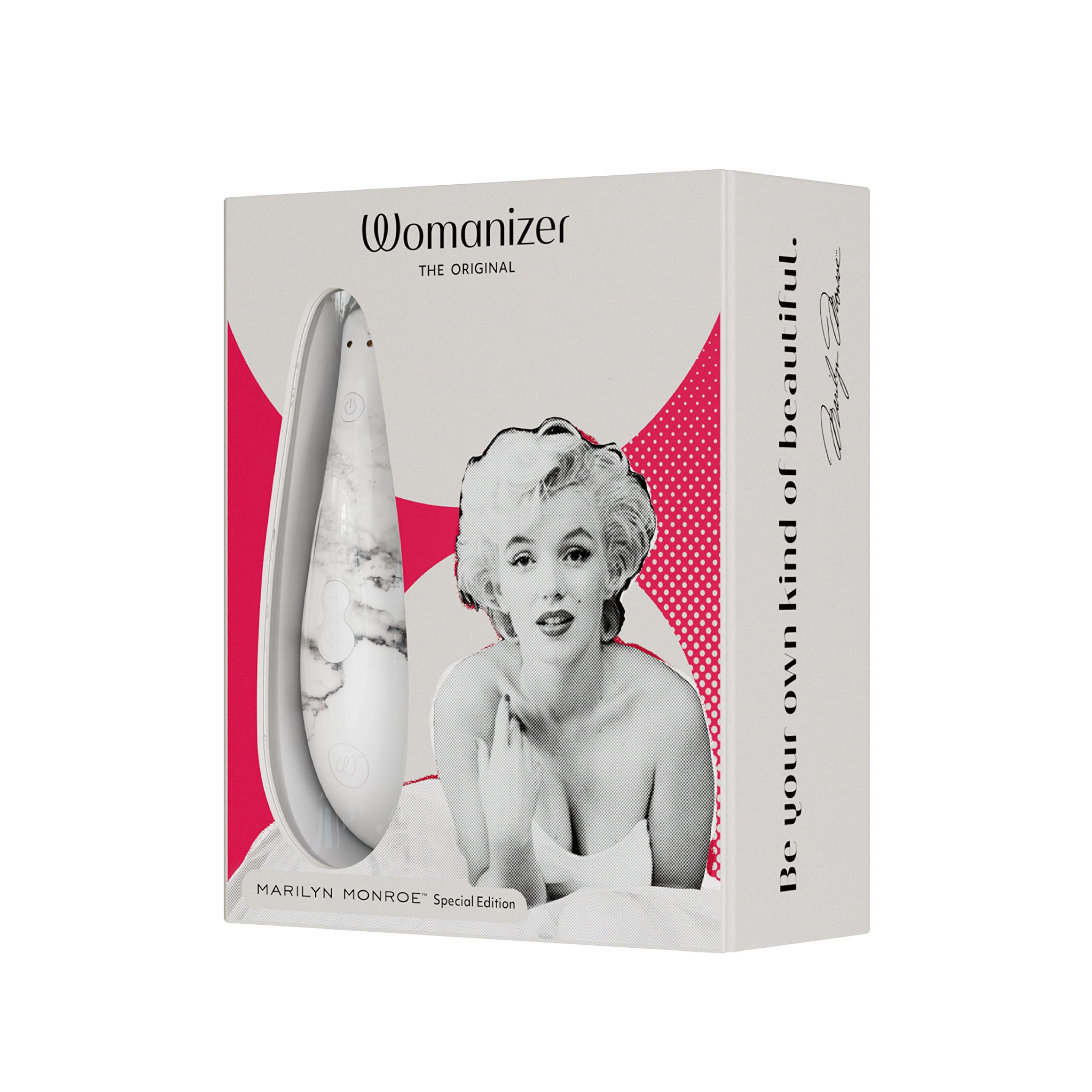 Womanizer Marilyn Monroe stimolatore clitorideo bianco marmo 10 intensità