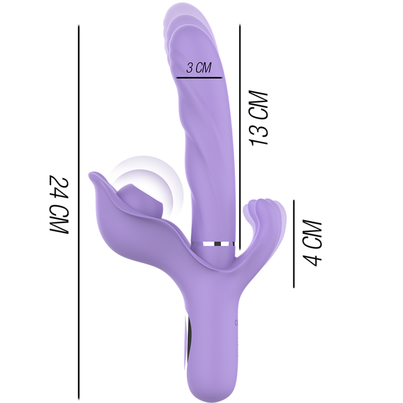 Frutille Intense Billie vibratore viola 4 motori aspirazione