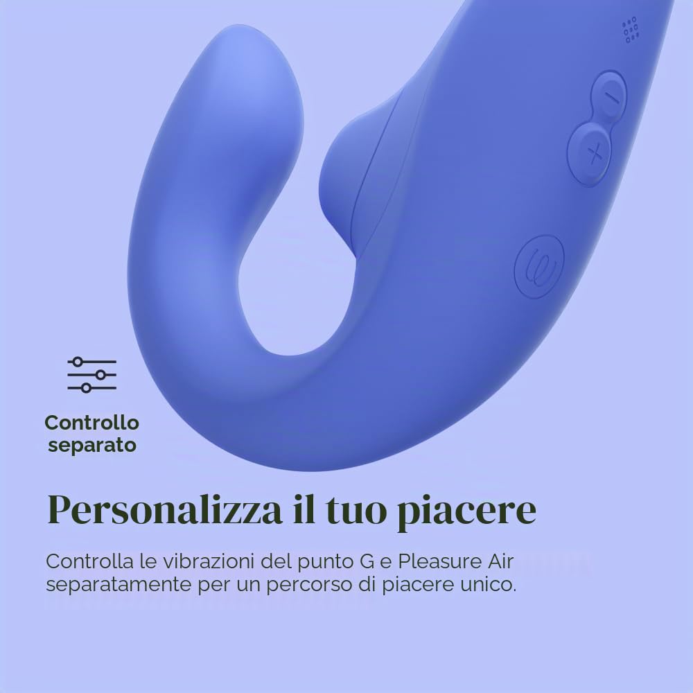 Womanizer Blend vibratore rabbit blu doppia stimolazione