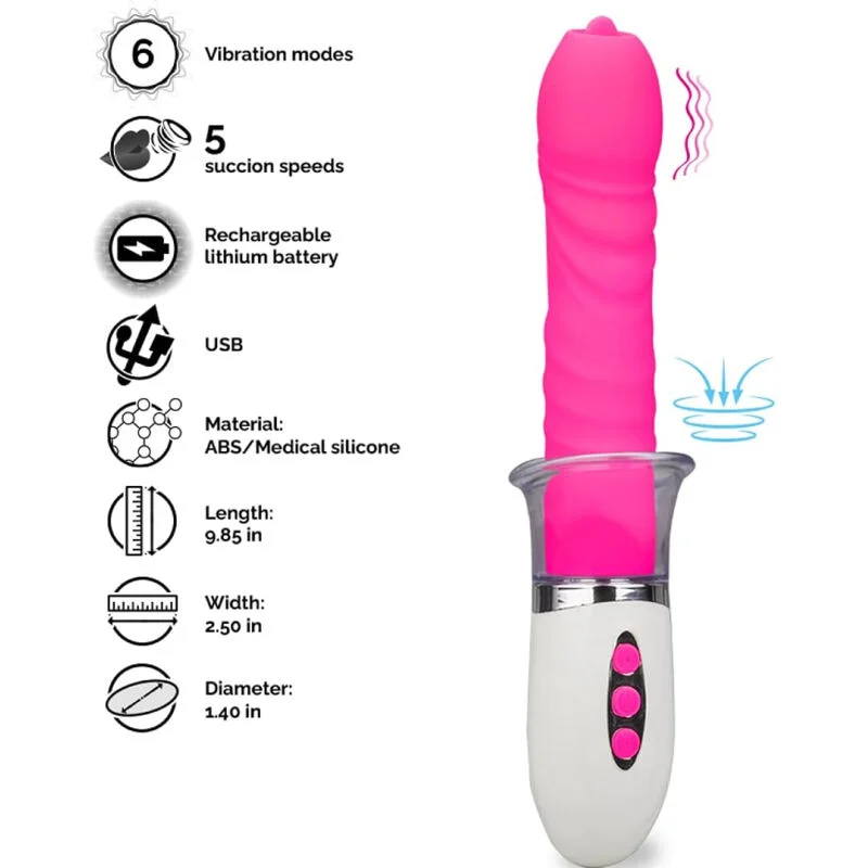 Frutille Armony Liberty vibratore spinta e aspirazione fucsia