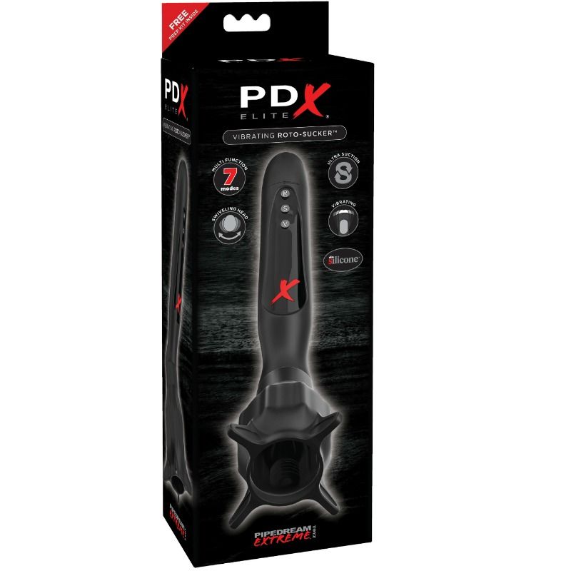 PDX Elite Roto-Sucker masturbatore aspirazione vibrazione 7 modi