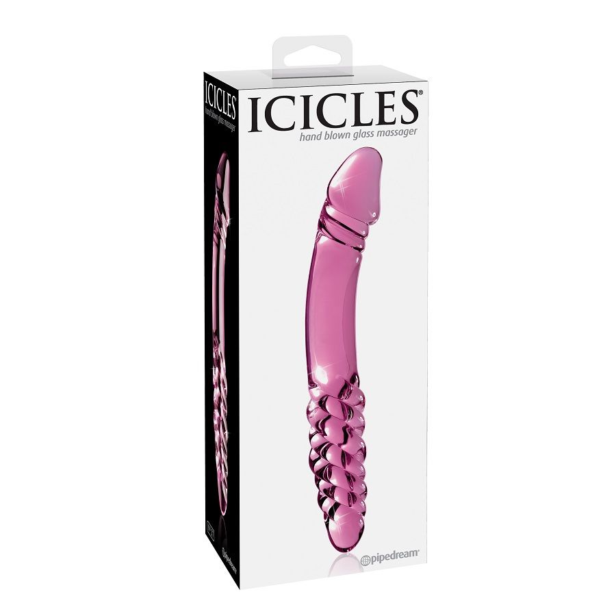 Icicles N. 57 dildo in vetro doppia estremità punto G