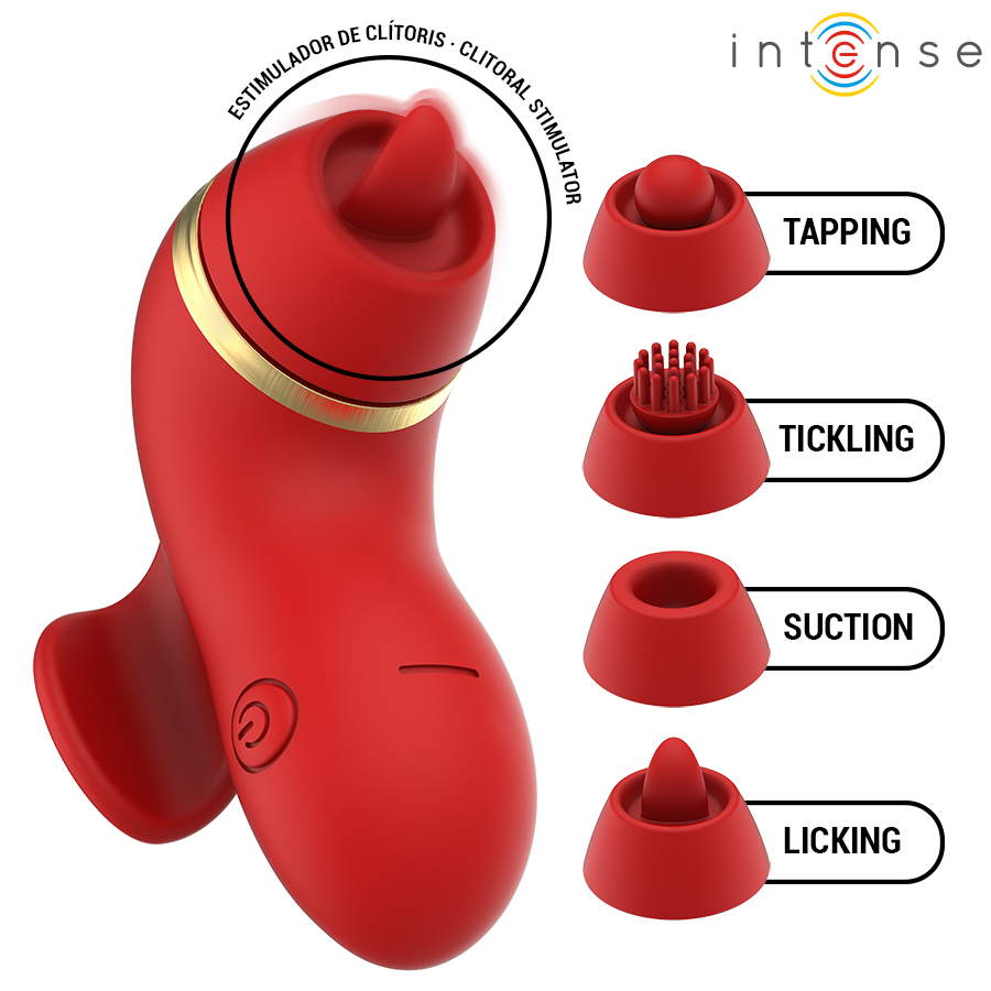 Intense Patty stimolatore clitoride 4 testine silicone silenzioso
