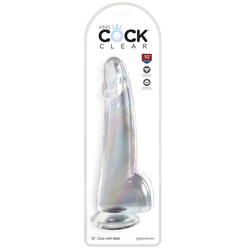 Pipedream King Cock Clear 19 cm dildo trasparente realistico