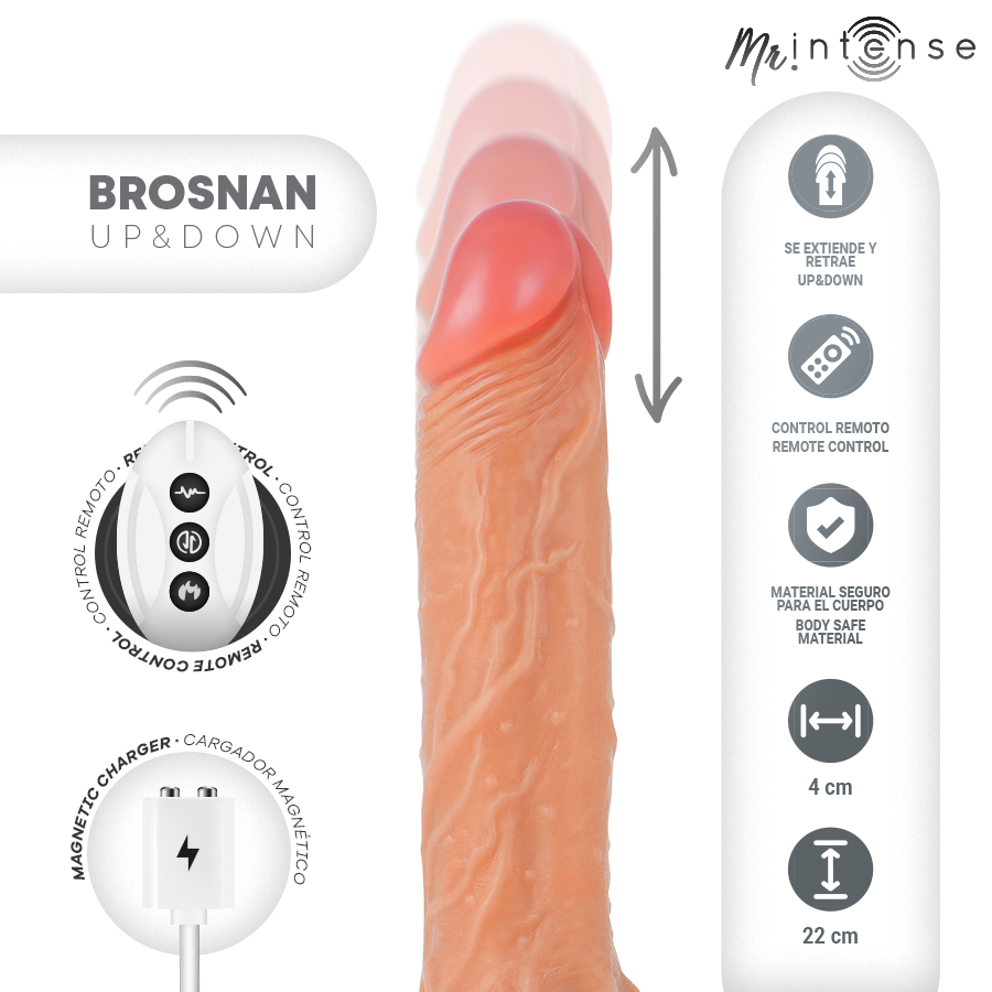 MR Intense Brosnan vibratore thrust silicone telecomando
